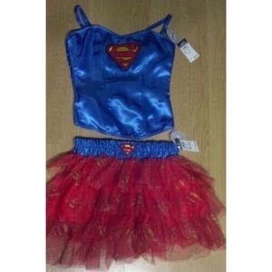 DC Comics Super Girl Costume Corset Tutu Skirt Set